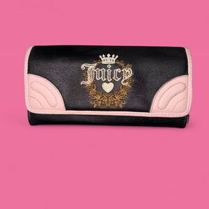 Juicy Couture Black and Pink Wallet